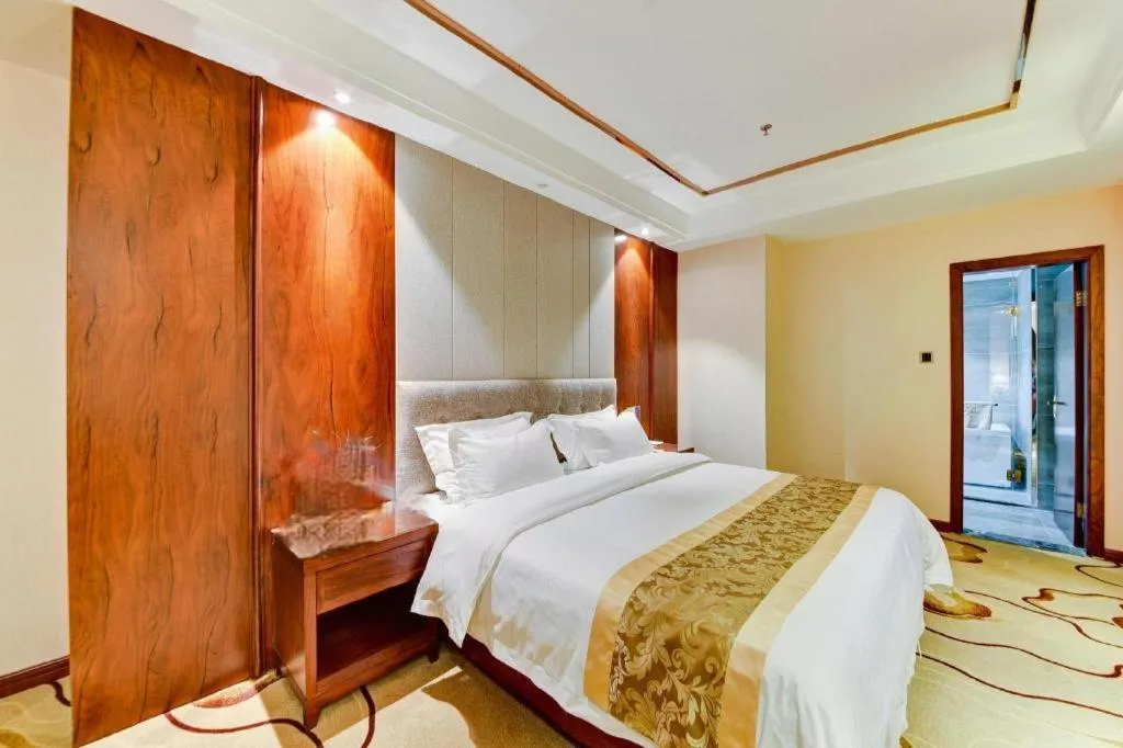 Bed in GreenTree Eastern Hotel Handan Daming Bus Station