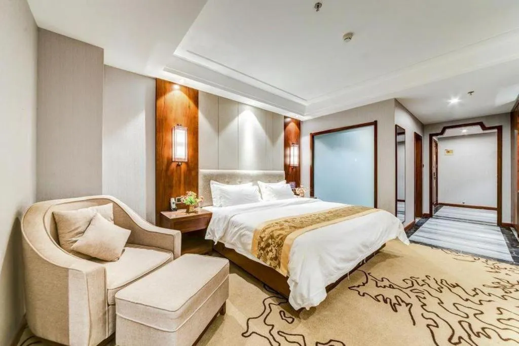 Bed in GreenTree Eastern Hotel Handan Daming Bus Station