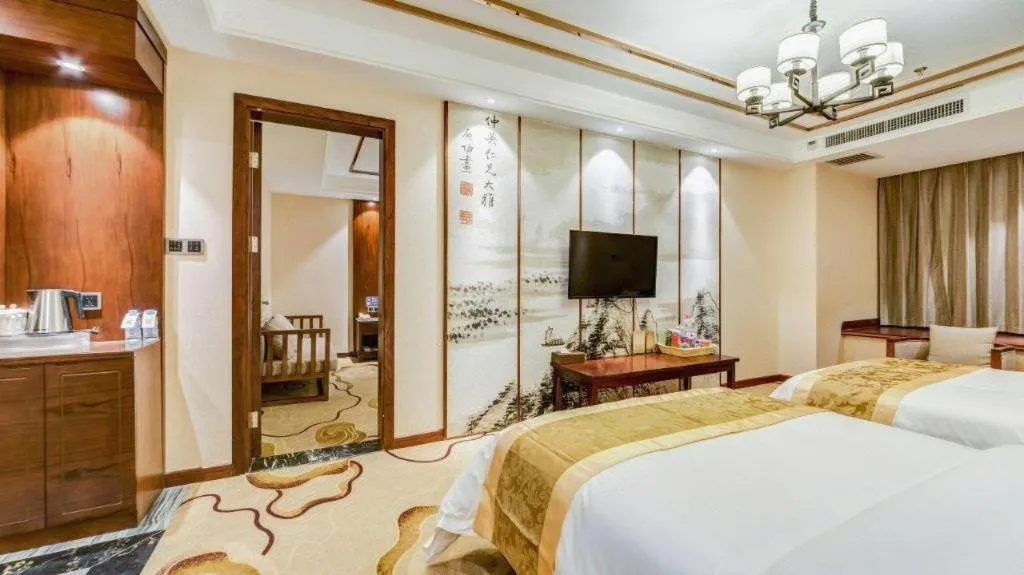 Bed in GreenTree Eastern Hotel Handan Daming Bus Station