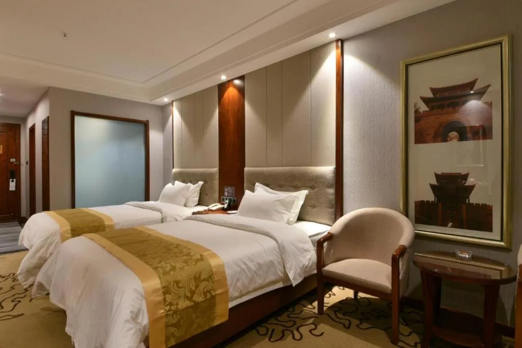 Bed in GreenTree Eastern Hotel Handan Daming Bus Station