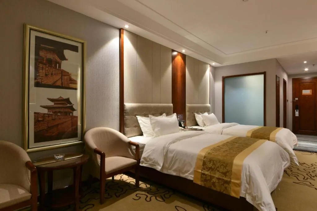 Bed in GreenTree Eastern Hotel Handan Daming Bus Station