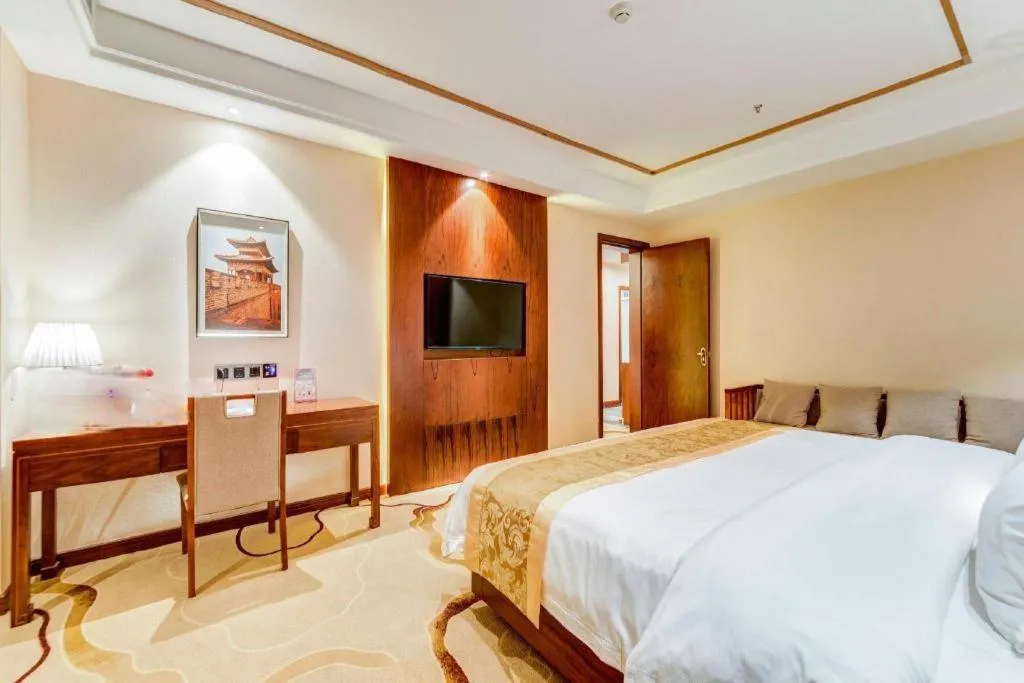 Bed in GreenTree Eastern Hotel Handan Daming Bus Station