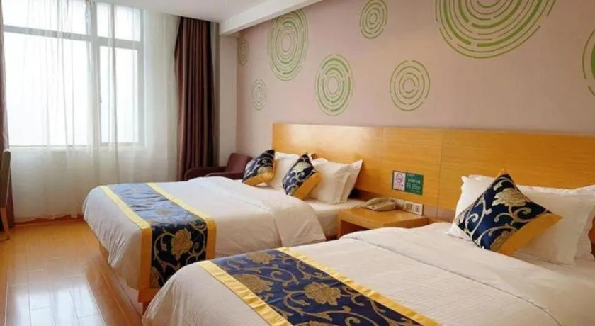Bed in GreenTree Inn Shanghai Fengxian District Xiaotang Metro Station