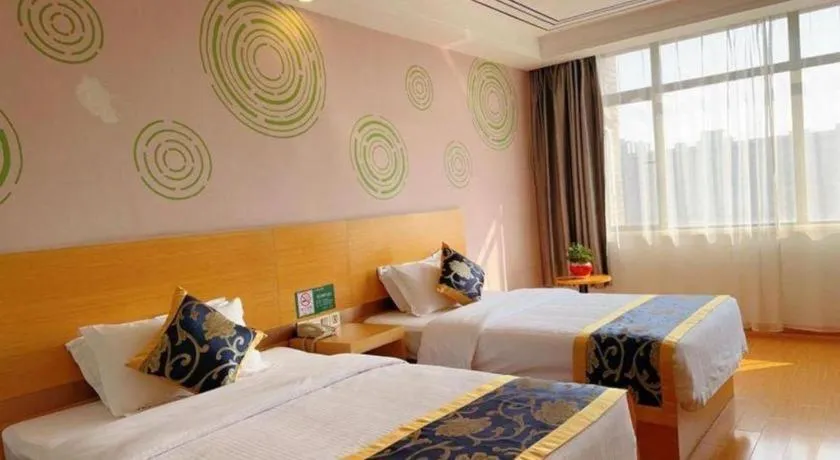 Bed in GreenTree Inn Shanghai Fengxian District Xiaotang Metro Station