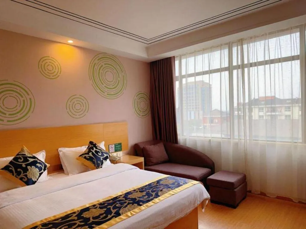 Bed in GreenTree Inn Shanghai Fengxian District Xiaotang Metro Station