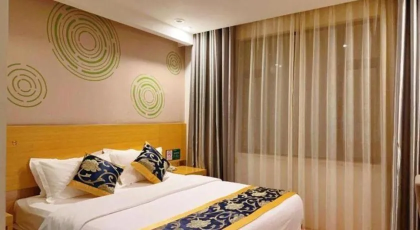 Bed in GreenTree Inn Shanghai Fengxian District Xiaotang Metro Station