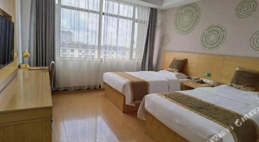 Bed in GreenTree Inn Shanghai Fengxian District Xiaotang Metro Station