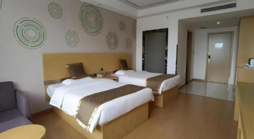 Bed in GreenTree Inn Shanghai Fengxian District Xiaotang Metro Station