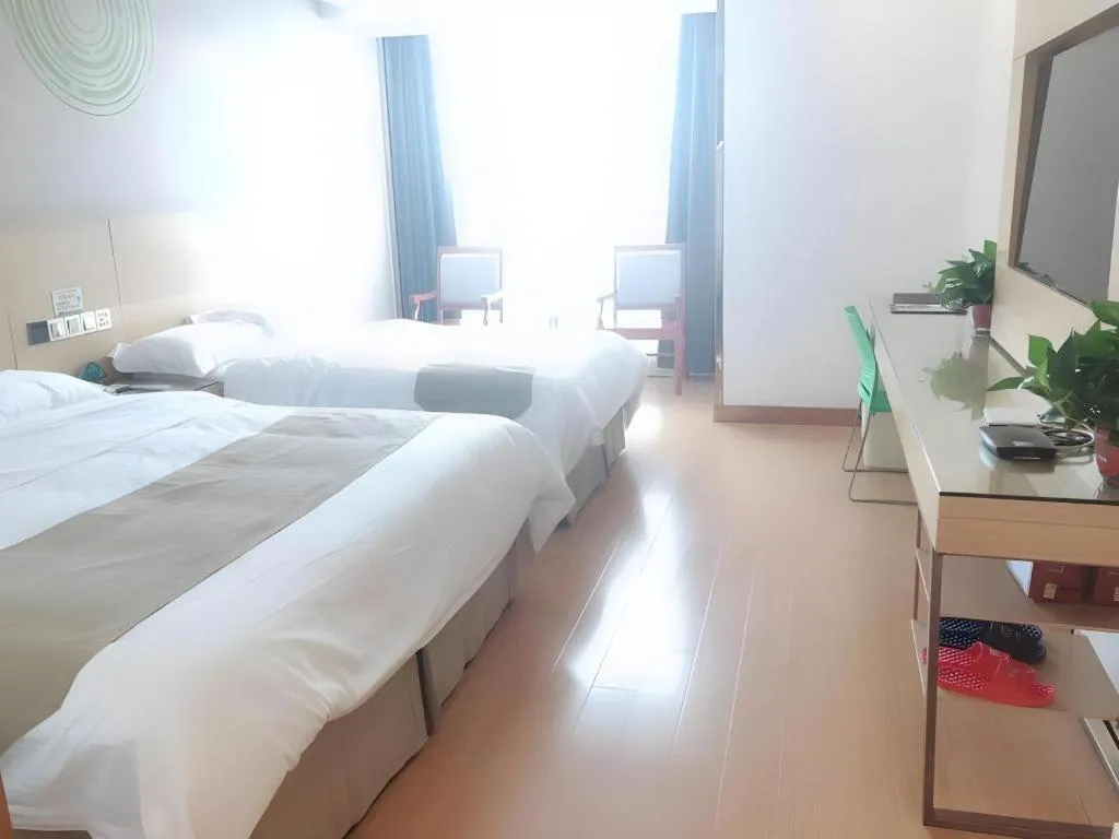Bed in GreeTree Inn Huainan Jinjialing Road Oriental General Hospital