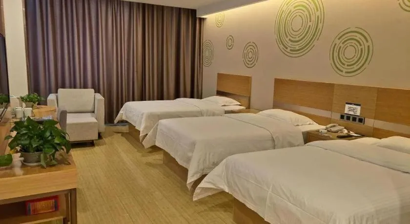 Bed in GreenTree Inn Ordos Kangbashi District Ulan Mulun Street Branch