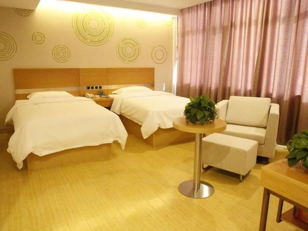 Bed in GreenTree Inn Ordos Kangbashi District Ulan Mulun Street Branch