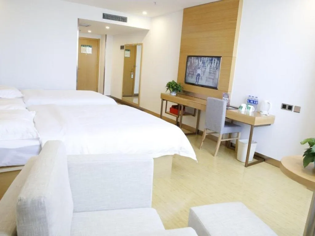 Bed in GreenTree Inn Ordos Kangbashi District Ulan Mulun Street Branch