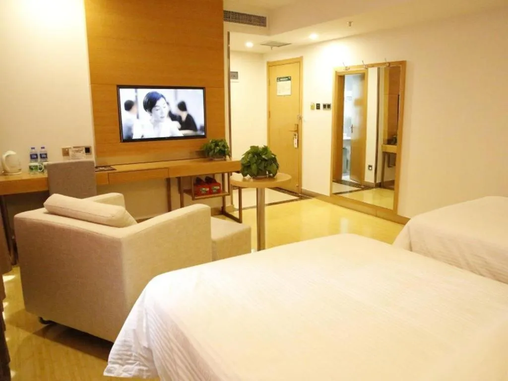 Bed in GreenTree Inn Ordos Kangbashi District Ulan Mulun Street Branch