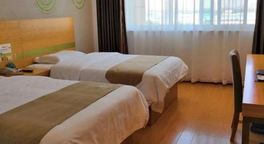 Bed in GreenTree Inn Hefei Changfeng County Gangji Town Jingang Avenue Express Hotel