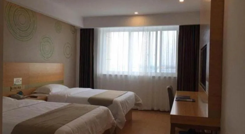 Bed in GreenTree Inn Hefei Changfeng County Gangji Town Jingang Avenue Express Hotel
