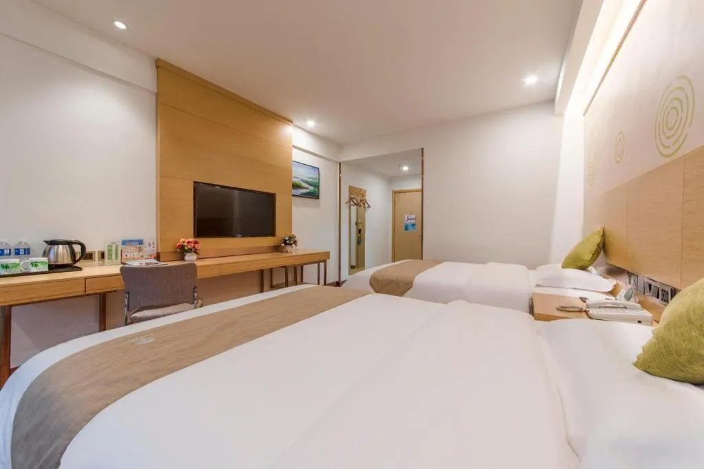 Bed in GreenTree Inn Weifang Kuiwen District Beiwang Jiale