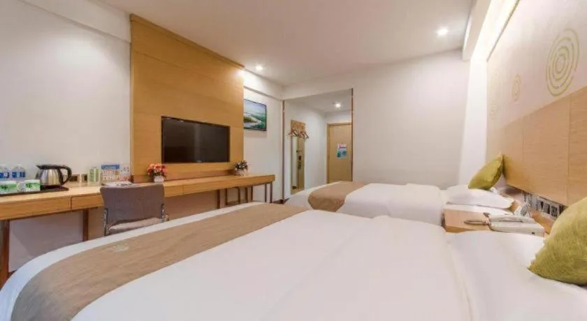 Bed in GreenTree Inn Weifang Kuiwen District Beiwang Jiale