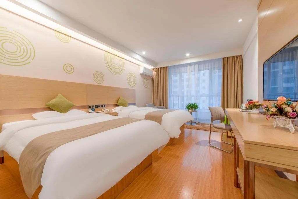 Bed in GreenTree Inn Weifang Kuiwen District Beiwang Jiale
