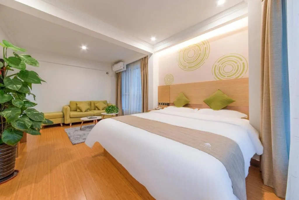 Bed in GreenTree Inn Weifang Kuiwen District Beiwang Jiale