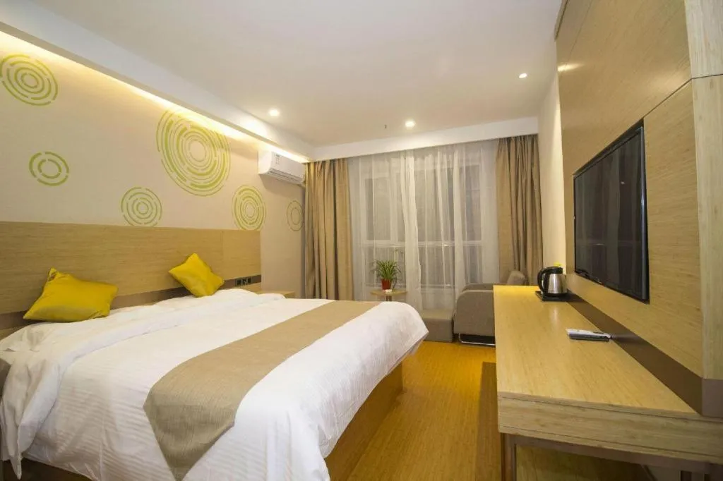 Bed in GreenTree Inn Weifang Kuiwen District Beiwang Jiale