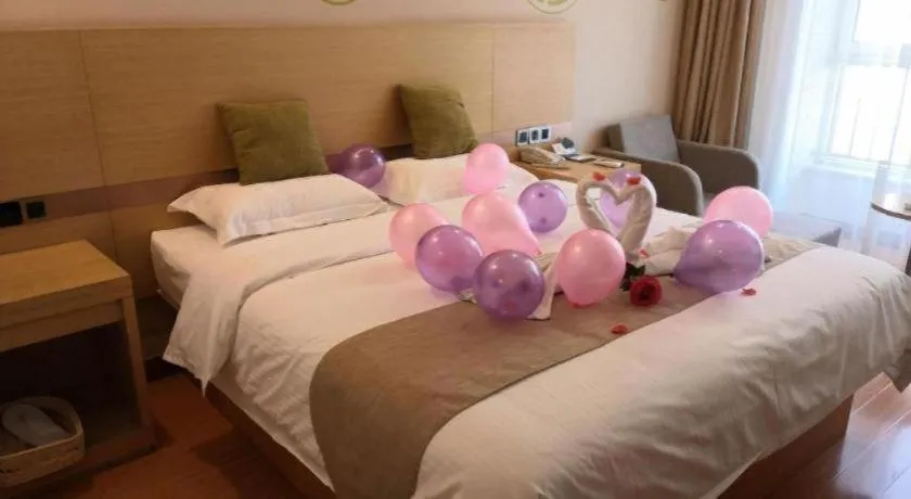 Bed in GreenTree Inn Weifang Kuiwen District Beiwang Jiale