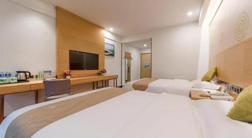 Bed in GreenTree Inn Weifang Kuiwen District Beiwang Jiale