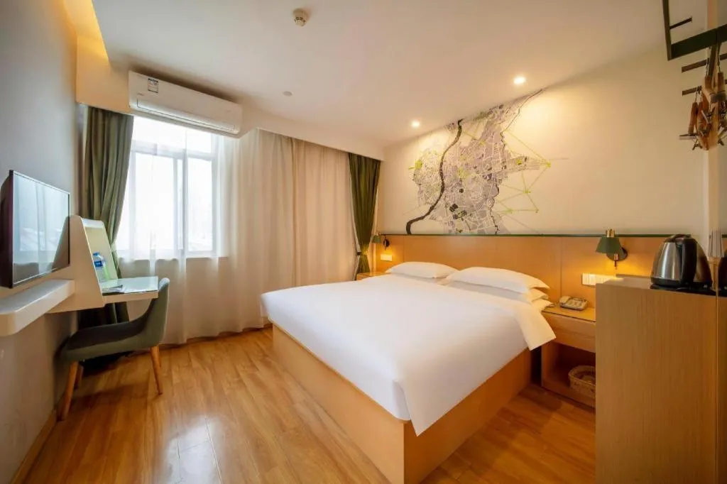 Bed in Vatica Hefei Feidong County Yuzhou Central Square Hotel