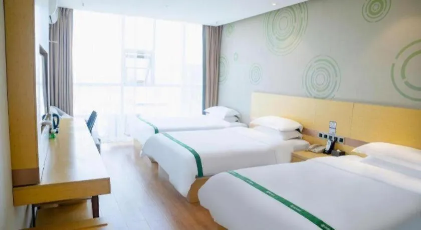 Bed in GreenTree Inn Huanggang City Wuxue City Kanjiang Avenue