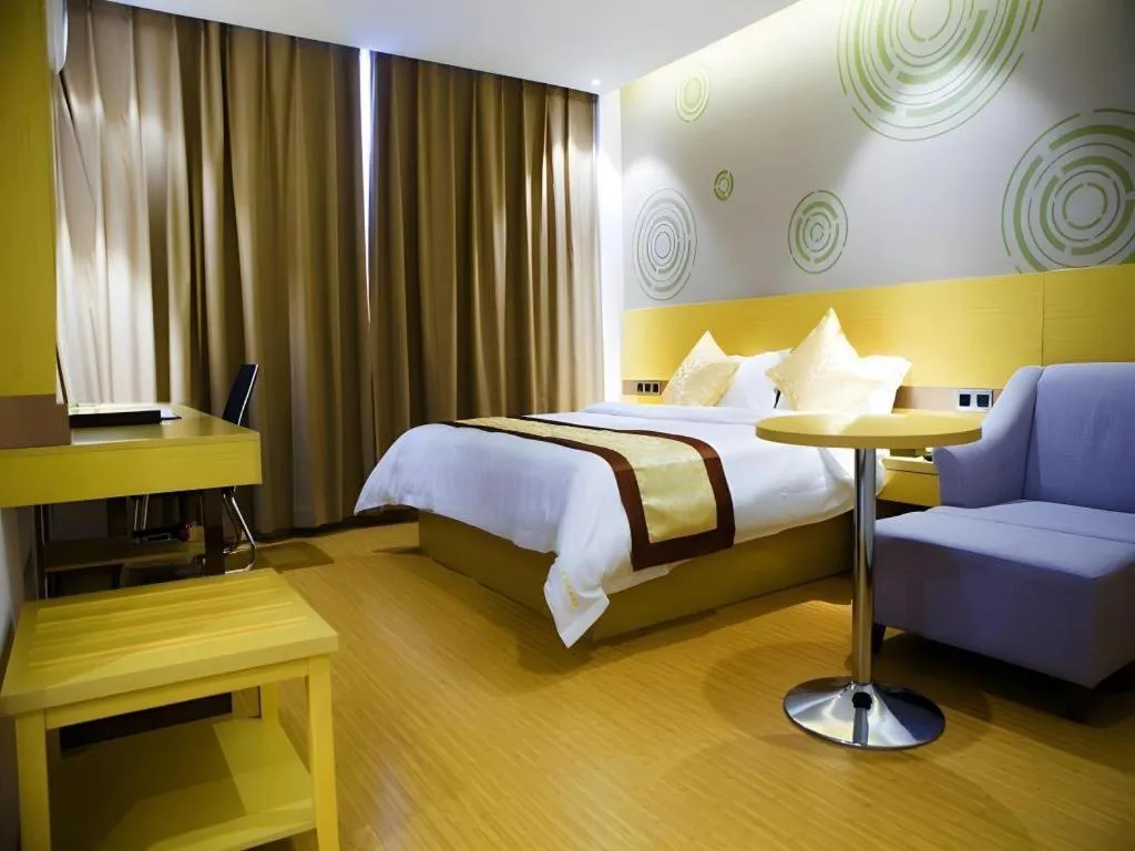 Bed in GreenTree Inn Huanggang City Wuxue City Kanjiang Avenue