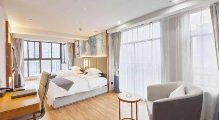 Bed in GreenTree Eastern Hotel Huai'an Bus Station Zhou Enlai Memorial