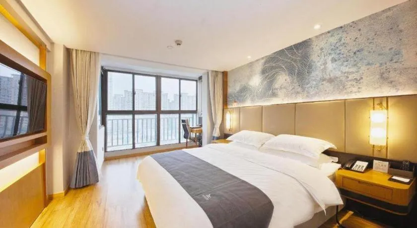 Bed in GreenTree Eastern Hotel Huai'an Bus Station Zhou Enlai Memorial