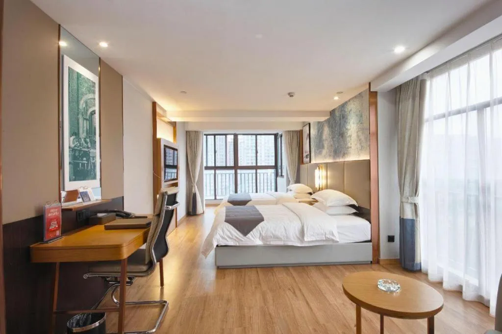 Bed in GreenTree Eastern Hotel Huai'an Bus Station Zhou Enlai Memorial