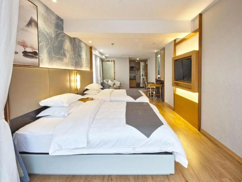 Bed in GreenTree Eastern Hotel Huai'an Bus Station Zhou Enlai Memorial