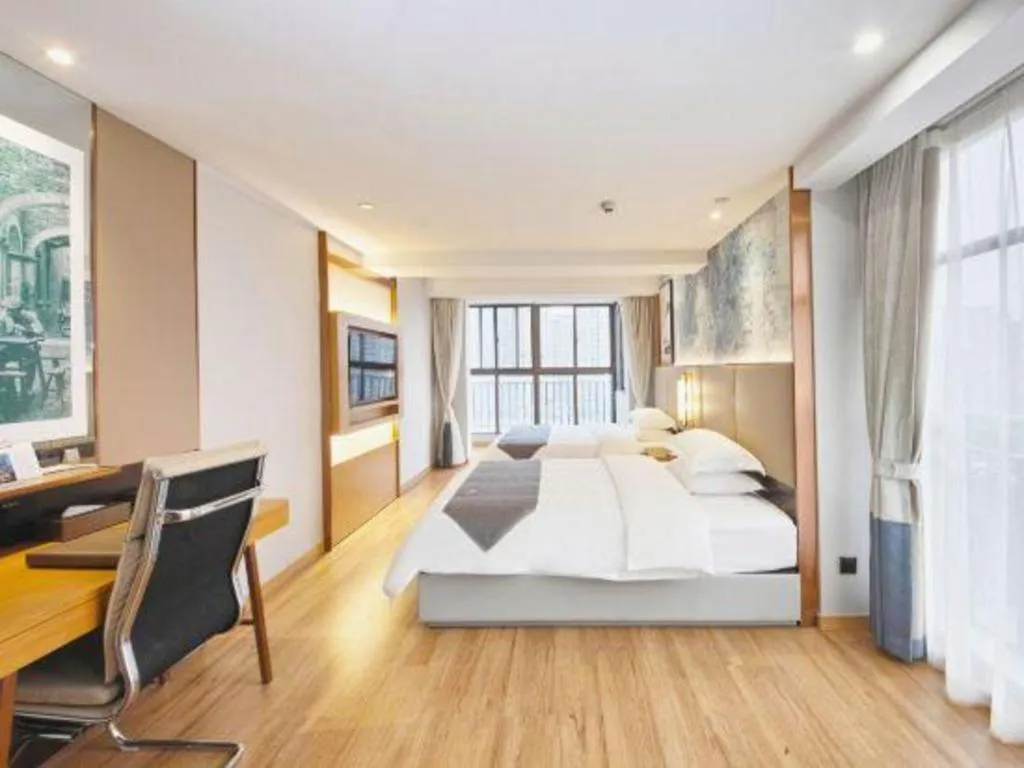 Bed in GreenTree Eastern Hotel Huai'an Bus Station Zhou Enlai Memorial