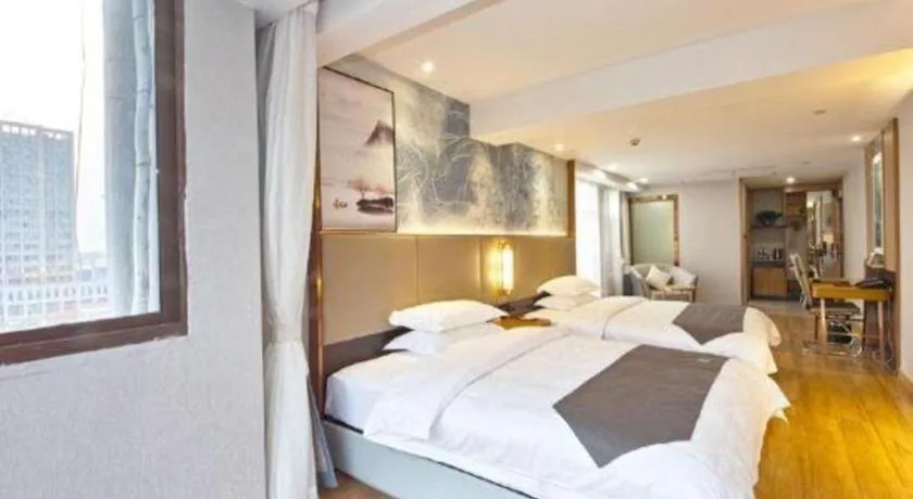 Bed in GreenTree Eastern Hotel Huai'an Bus Station Zhou Enlai Memorial