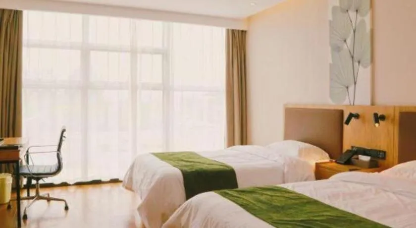 Bed in GreenTree Inn Nanjing Baijiahu