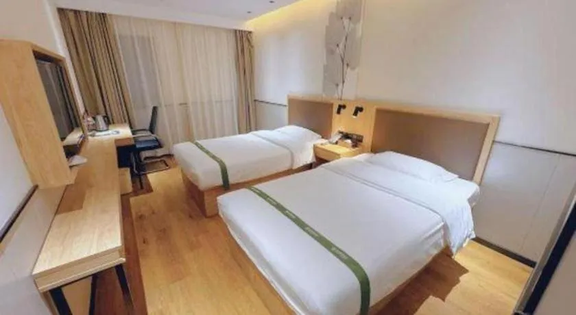 Bed in GreenTree Inn Nanjing Baijiahu