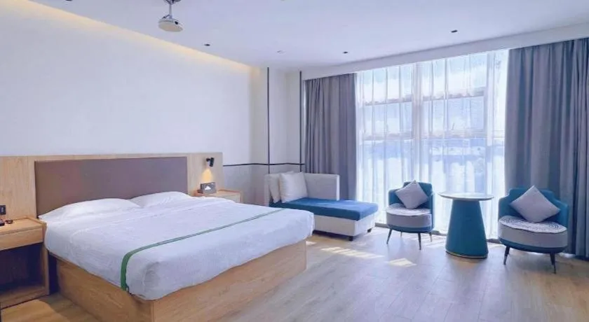 Bed in GreenTree Inn Nanjing Baijiahu