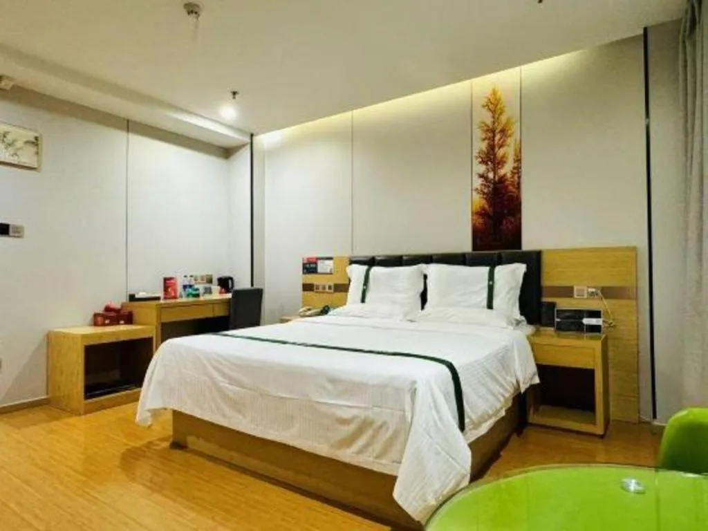 Bed in GreenTree Inn Pingdingshan Wanda Plaza Branch