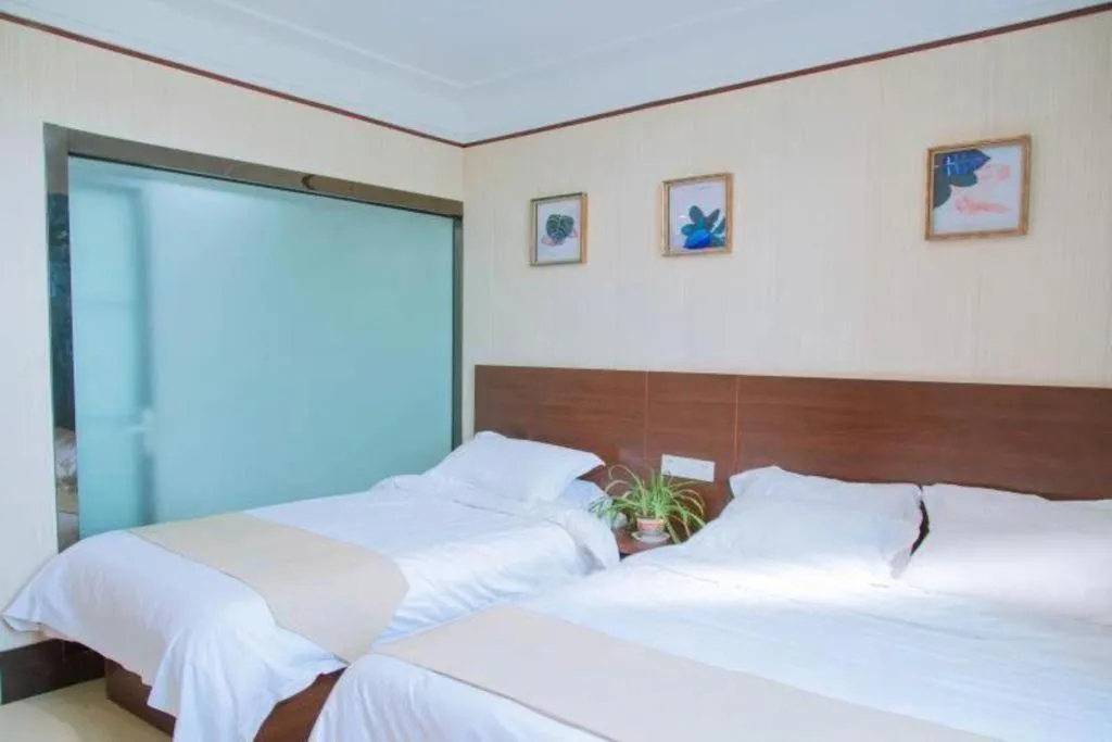 Bed in Shell Zaozhuang Taierzhuang Ancient City East Gate Hotel