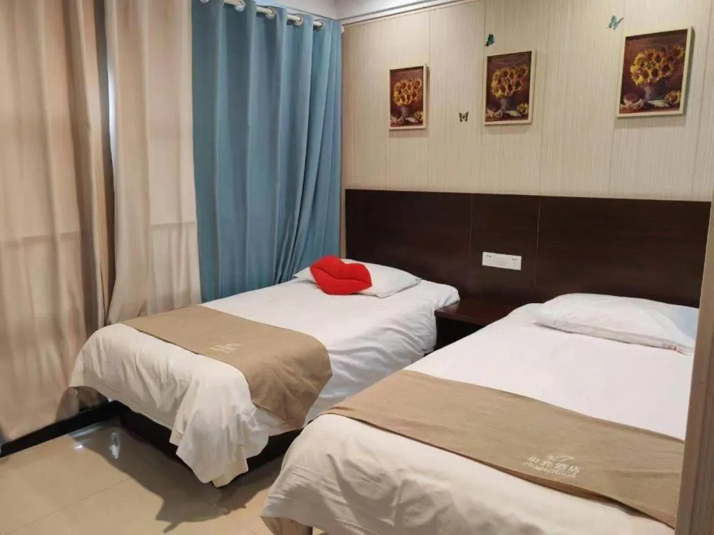 Bed in Shell Zaozhuang Taierzhuang Ancient City East Gate Hotel