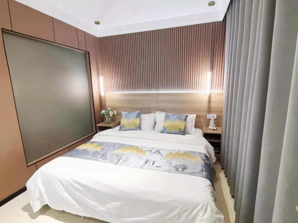 Bed in Shell Zaozhuang Taierzhuang Ancient City East Gate Hotel