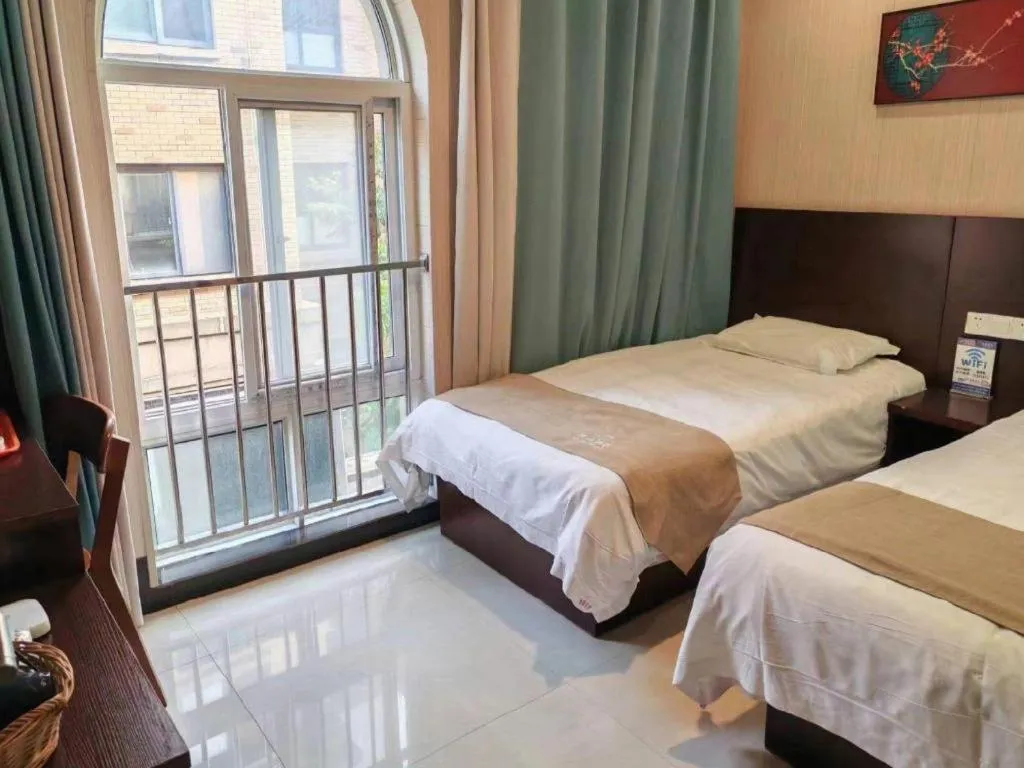 Bed in Shell Zaozhuang Taierzhuang Ancient City East Gate Hotel