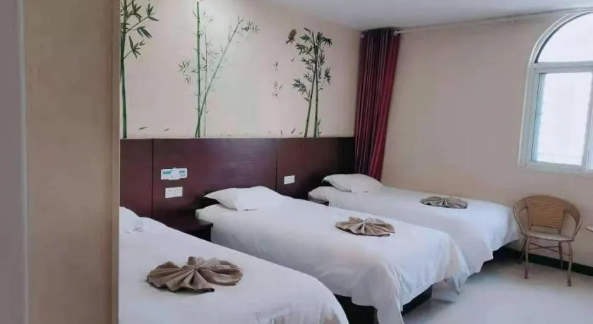 Bed in Shell Zaozhuang Taierzhuang Ancient City East Gate Hotel