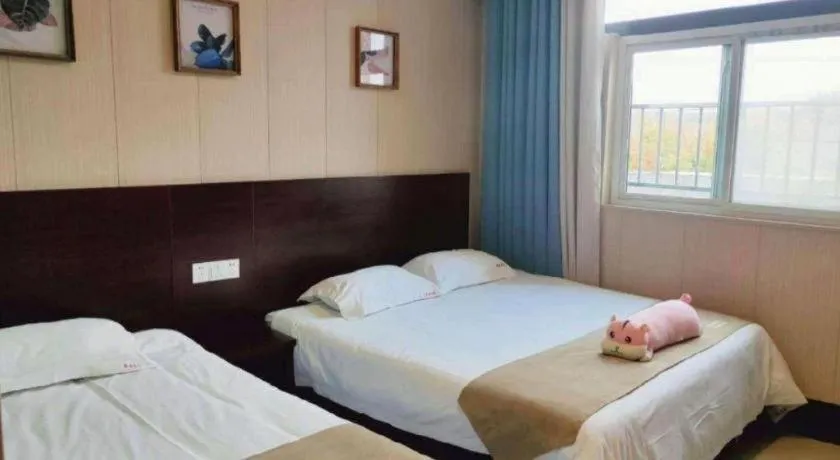 Bed in Shell Zaozhuang Taierzhuang Ancient City East Gate Hotel