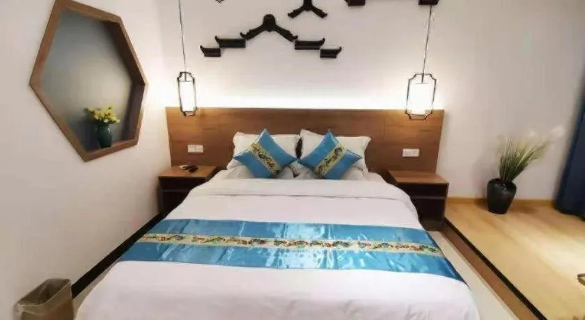 Bed in Shell Zaozhuang Taierzhuang Ancient City East Gate Hotel