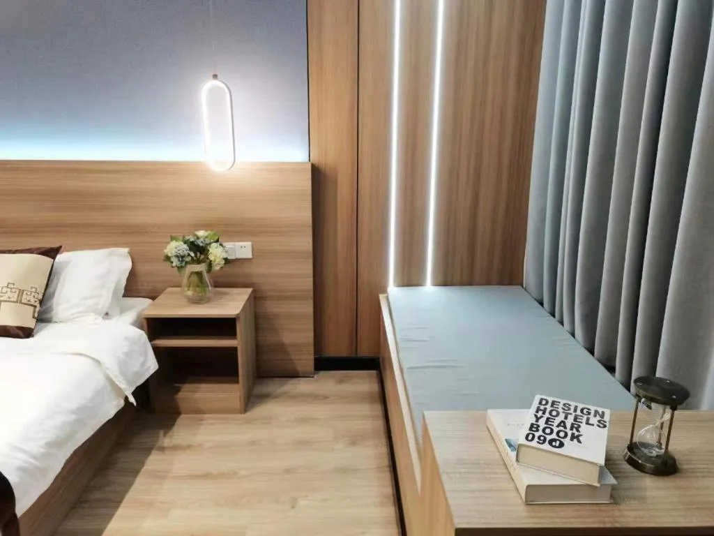 Bed in Shell Zaozhuang Taierzhuang Ancient City East Gate Hotel