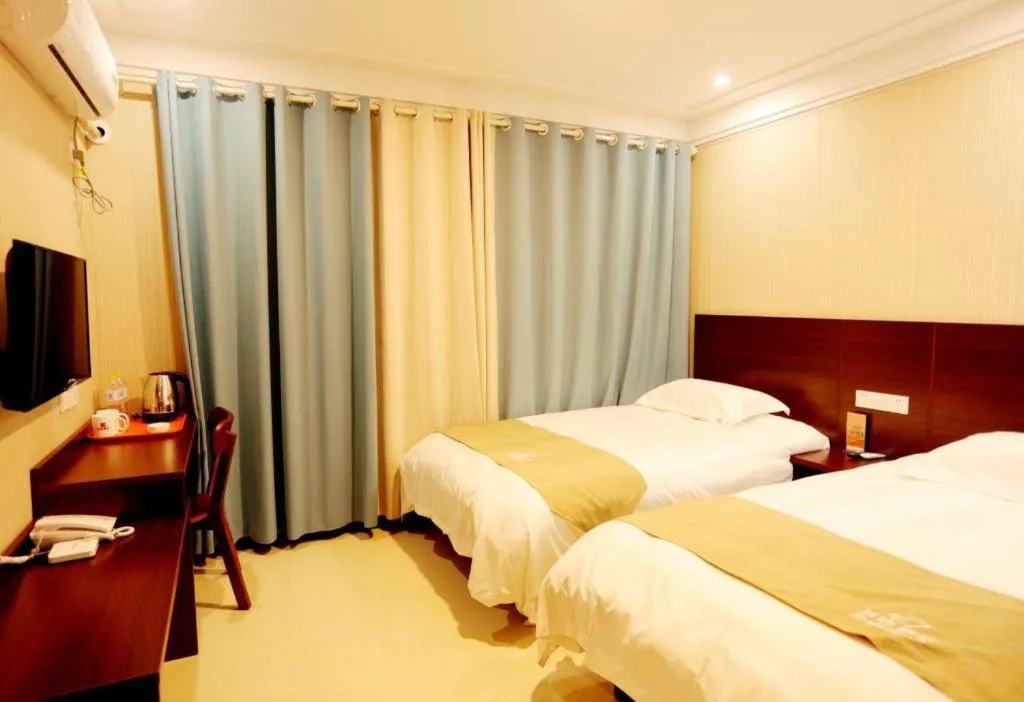 Bed in Shell Zaozhuang Taierzhuang Ancient City East Gate Hotel