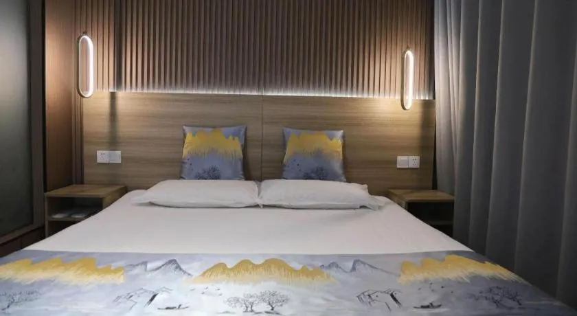 Bed in Shell Zaozhuang Taierzhuang Ancient City East Gate Hotel