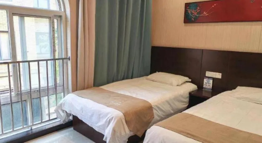 Bed in Shell Zaozhuang Taierzhuang Ancient City East Gate Hotel